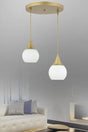 Sante 2 Pale Antique White Glass Modern Pendant Chandelier - Swordslife