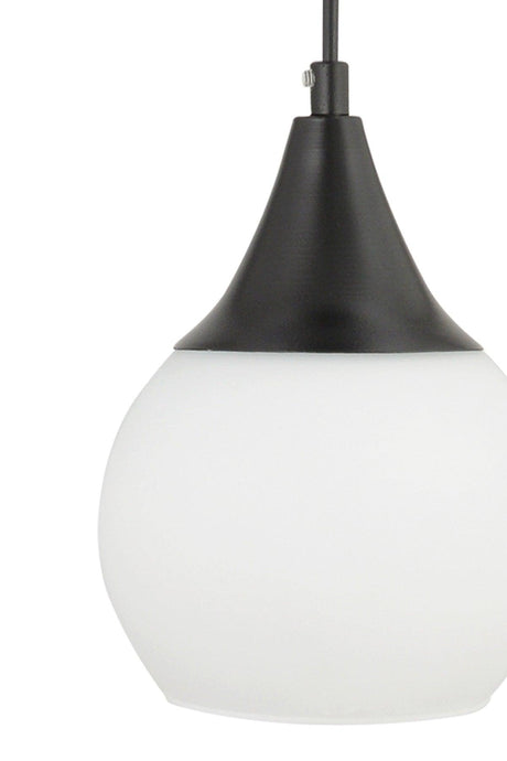 Sante Single Black and White Glass Modern Pendant Chandelier - Swordslife