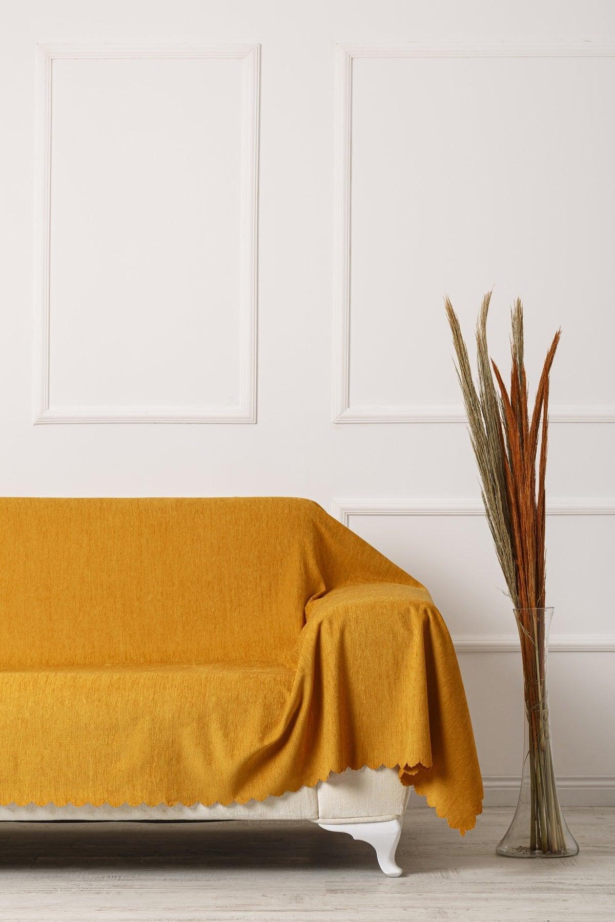 Yellow Oversized Boy Double-sided Sofa Bed Cover Shawl Covering His Arms - Swordslife