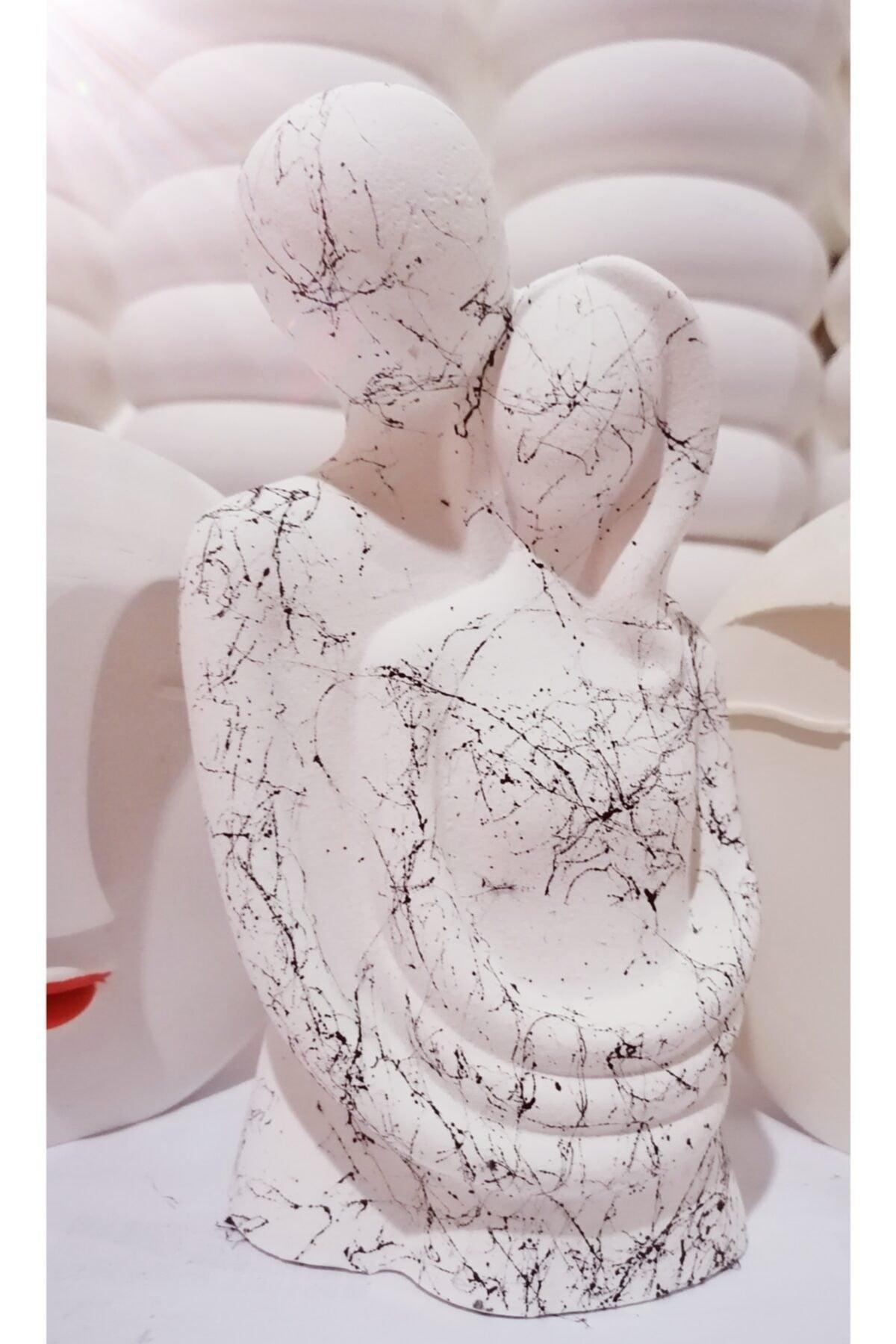 Wrapped Couple Marble Patterned Sculpture / Bust / Trinket - Swordslife