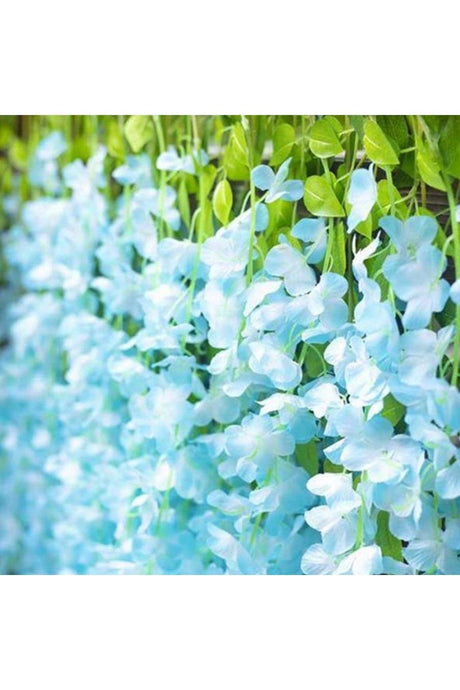 Dangling Artificial Flower Acacia Blue 80 Cm 12 Pieces Vineyard With 3 Dangling Branches - Swordslife