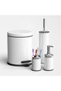 Sas 4 Pcs Bathroom Set White 3 lt - Swordslife