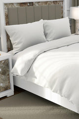 Satin White Duvet Cover Set