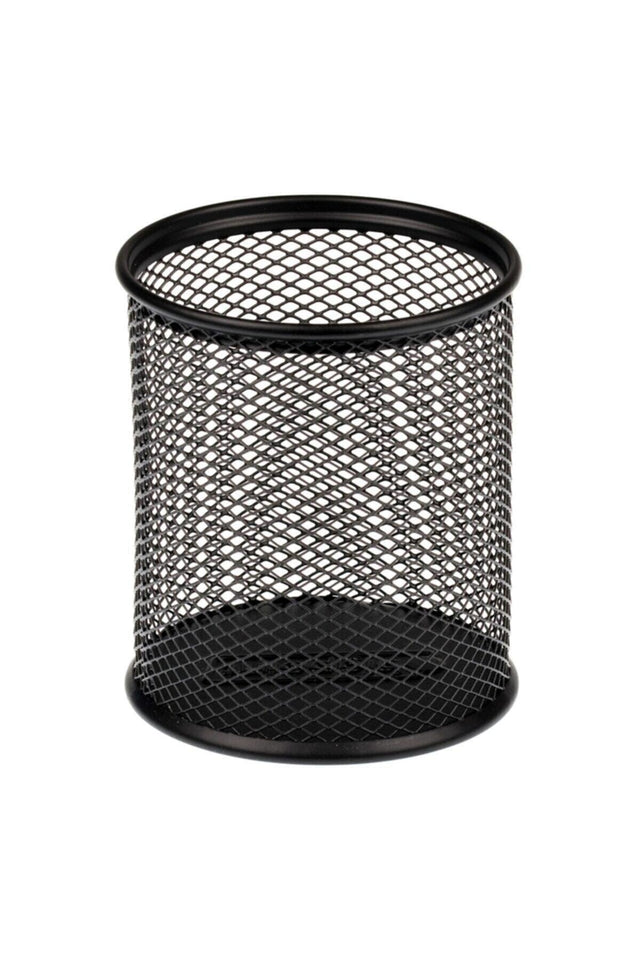 Black Metal Perforated Pen Holder