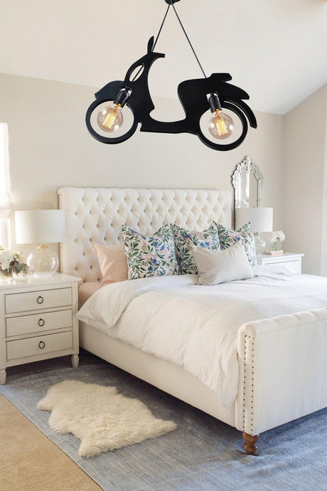 Scooter Motor Bike Chandelier Pendant Lamp Modern Rustic Decorative Lamp Teenager-kids Room - Swordslife