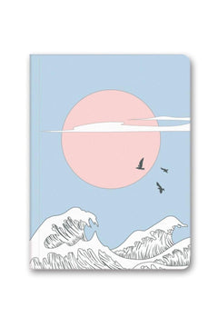 Pastel-patterned hardcover lined notebook 14x20 cm, 128 pages