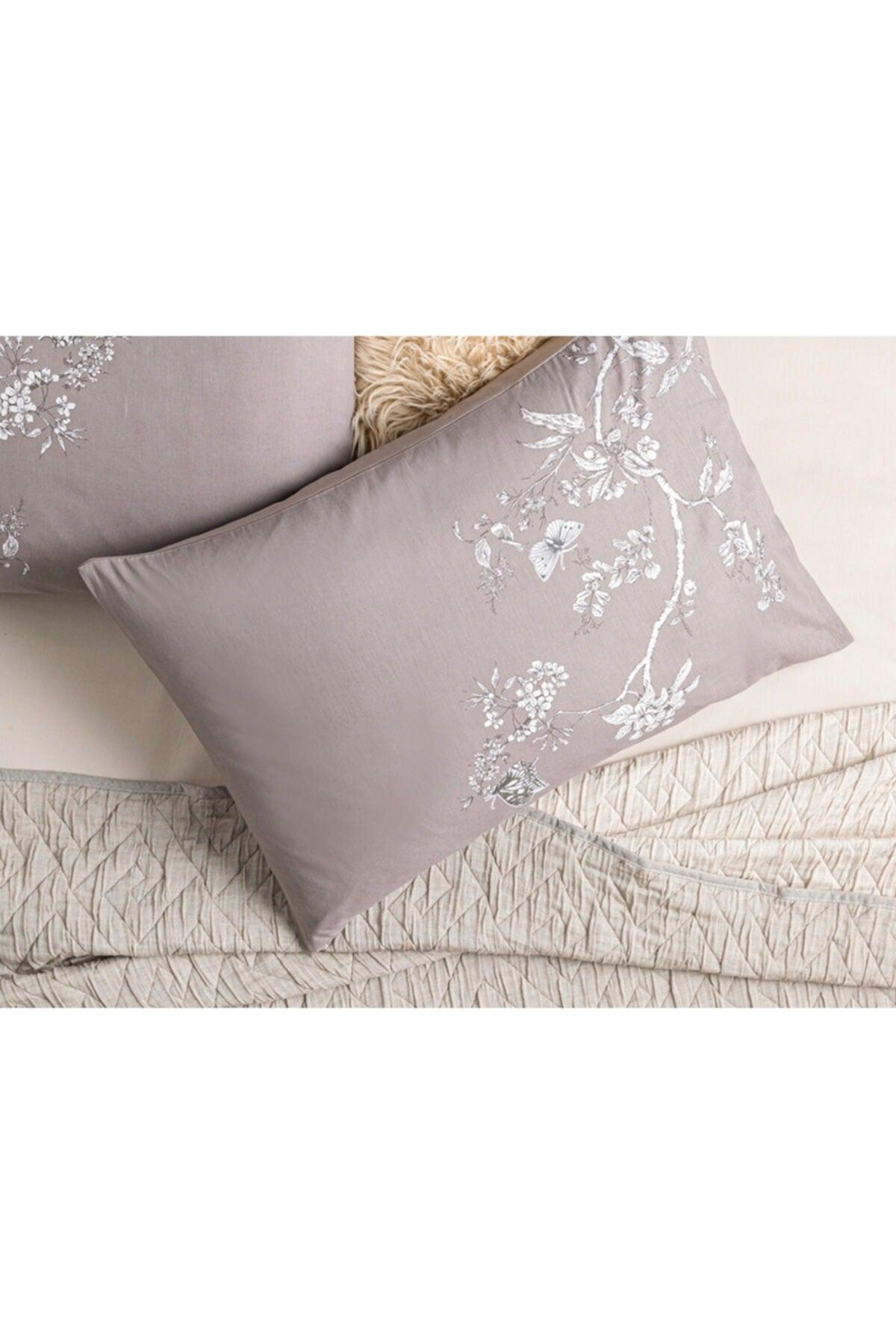 Secret Garden Cotton 2-Pack Pillowcase 50x70 Cm Brown - Swordslife