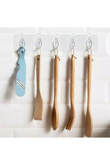 Self Adhesive Strong Transparent 5 Hanger Hanger - Behind Door Kitchen Wall Bathroom - Swordslife