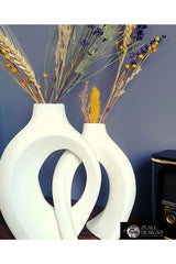 Ceramic Concept 2 Piece Ivy Vase Raw White - Swordslife