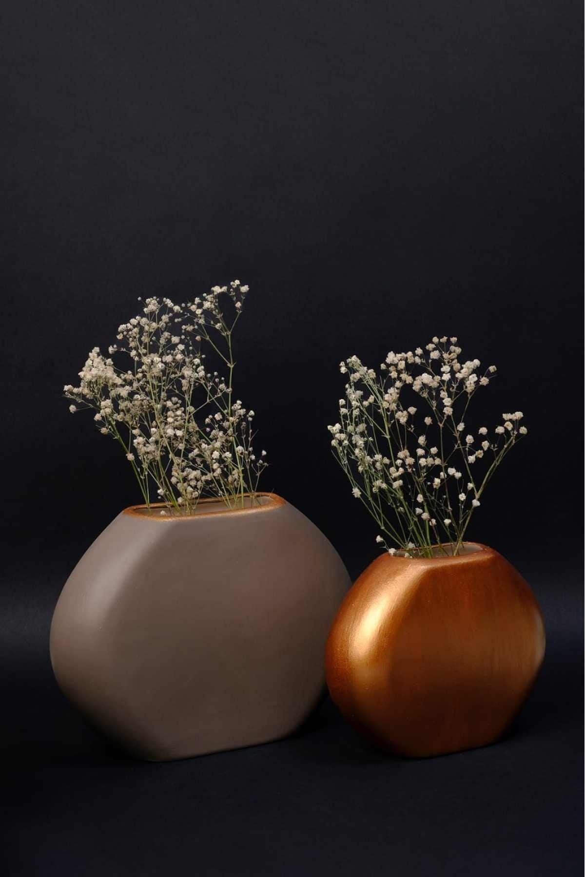 Ceramic Vase Decorative Handmade Ceramic Vase Set of Two - Swordslife