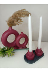 Set of 2 Bohemian Vases 2 Piece Candle Holder 1 Piece Candle Holder Plate - Swordslife