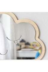 Cute Smiling Face Cloud Mirror Decorative Kids Room Non-Cut Mirror - Swordslife