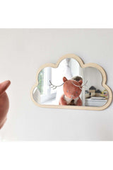 Cute Smiling Face Cloud Mirror Decorative Kids Room Non-Cut Mirror - Swordslife