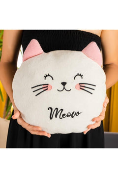 Cat‑Shaped Plush Pillow – 30×26 cm