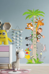 Cute Safari Animals Themed Height Gauge Wall Sticker - Swordslife