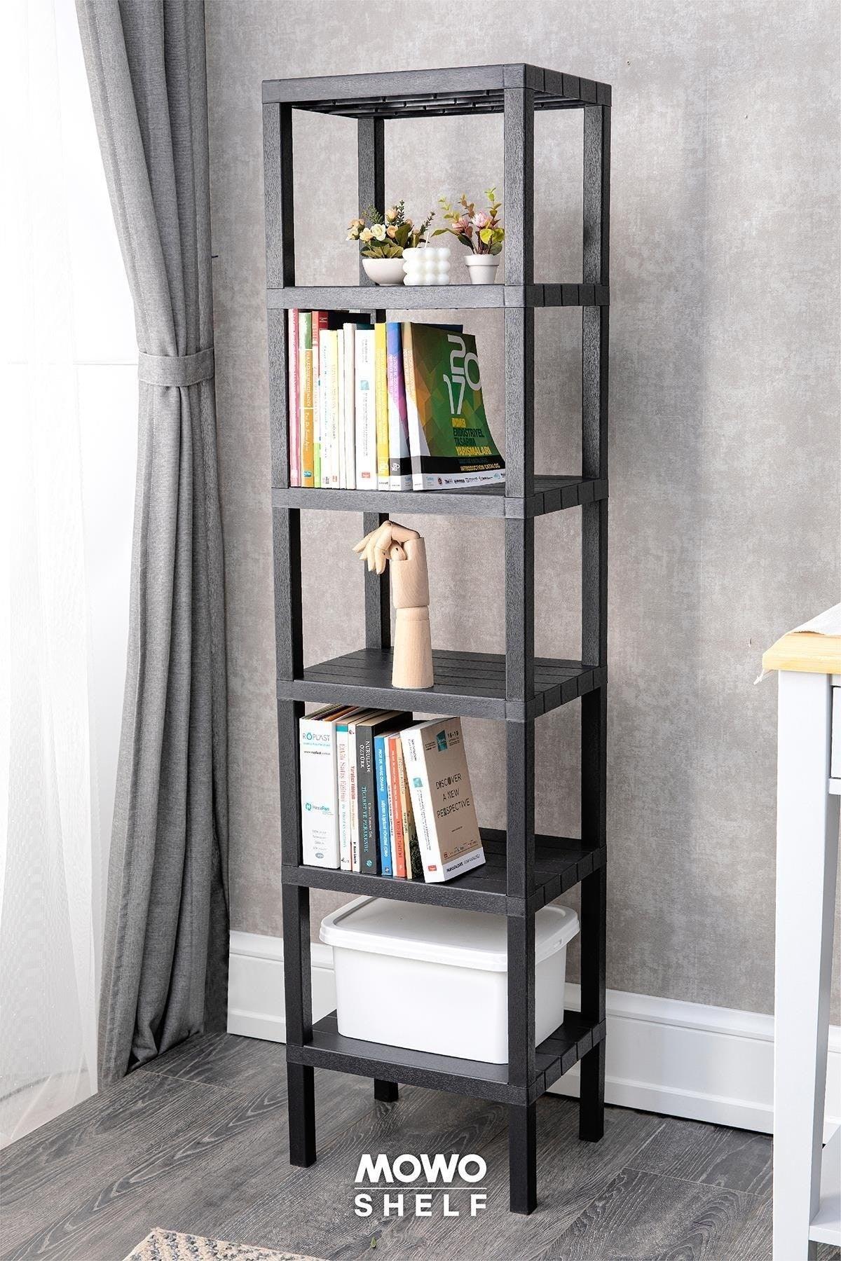 Shelf 6 Tiers Organizer Shelving Unit Black, Bookshelf, Bathroom, Kitchen Shelf. Shoe Rack, Organizer - Swordslife