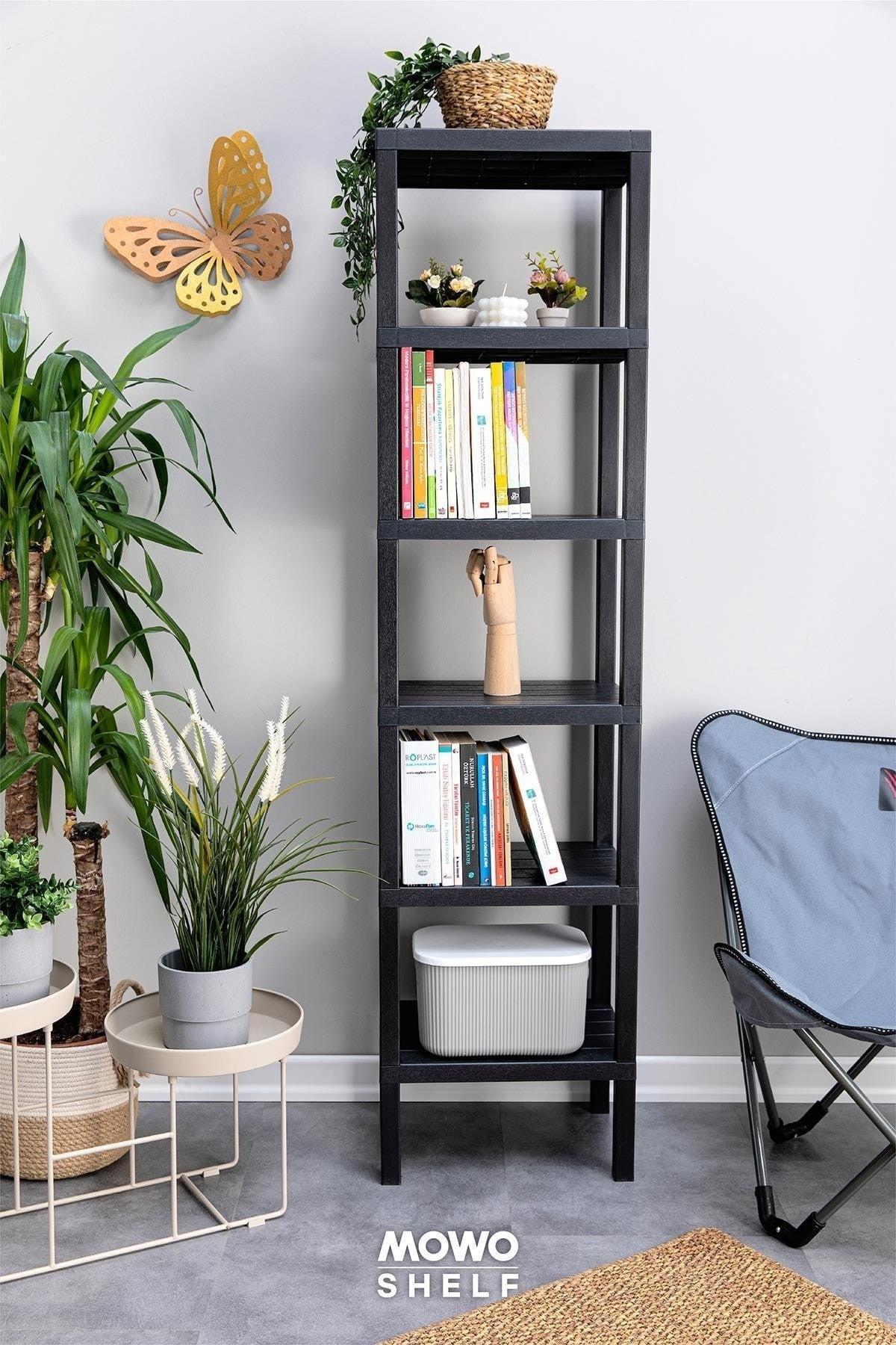 Shelf 6 Tiers Organizer Shelving Unit Black, Bookshelf, Bathroom, Kitchen Shelf. Shoe Rack, Organizer - Swordslife