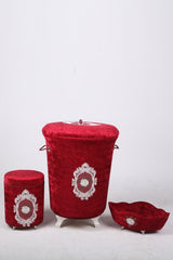 Shems Claret Red Velvet Dowry Lacy Bath