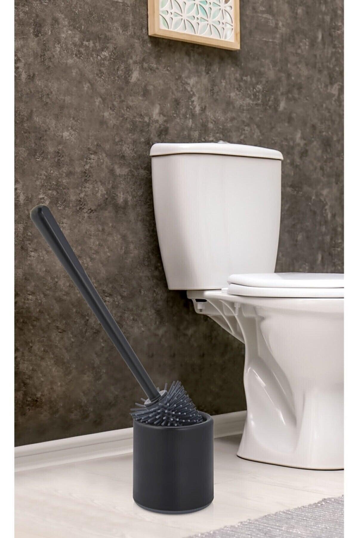 Silikon Wc Toilette Badezimmer Bürste Toilette Bürste Oval Schwarz - Swordslife