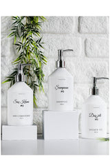 Silver Cap 3 Pcs Shampoo Hair Conditioner Shower Gel Labeled White Bottle 500 Ml - Swordslife