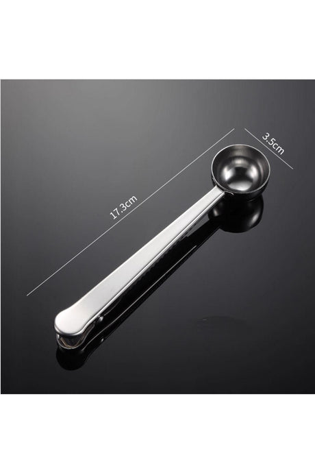 Silver Coffee Measuring Spoon And Package Clip - Swordslife