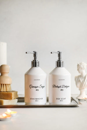 Bleach-Dishwashing Liquid with Silver Lid