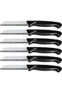 Silvery Perforated Black 6 Piece Fruit Knife Set - Swordslife