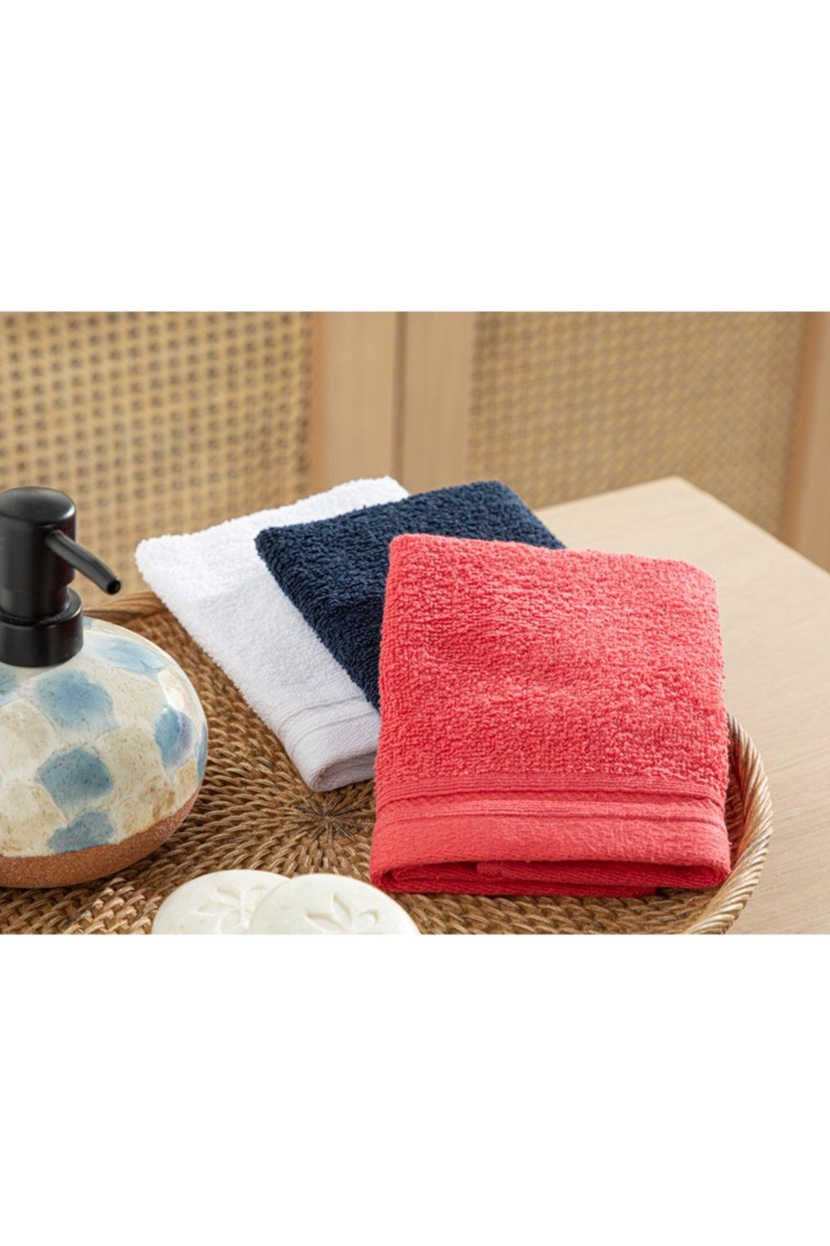 Simple Cotton 3 Pcs Hand Towel 30x30 Cm White-Laviert-Pink - Swordslife