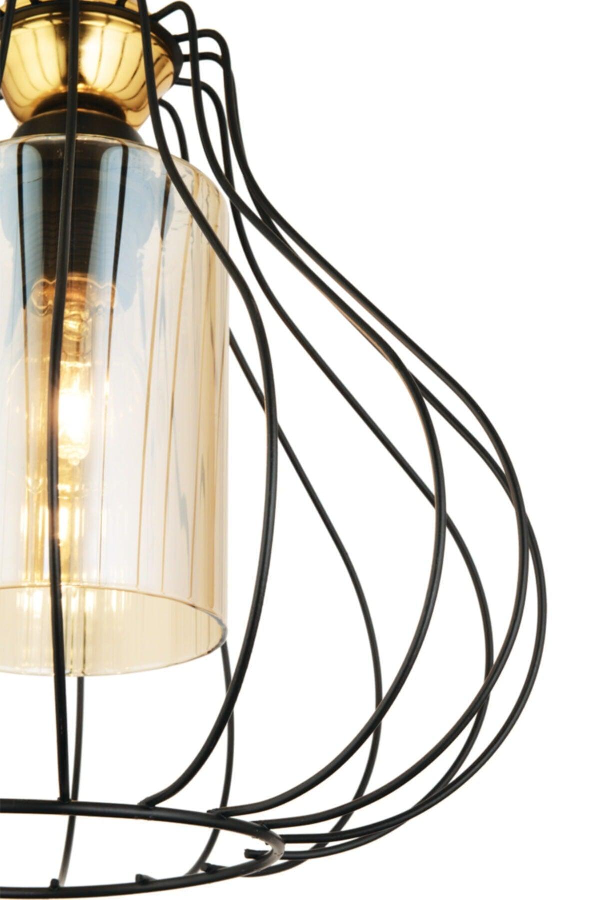 Single Big Planet Black Modern Downward Facing Chandelier - Swordslife