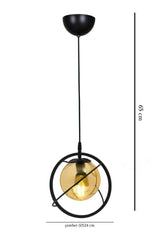 Single Black Bal Glass Chandelier-modern-industrial-sarkıt Avize-salon-mutfak-child Room-tobacco Zimmer - Swordslife