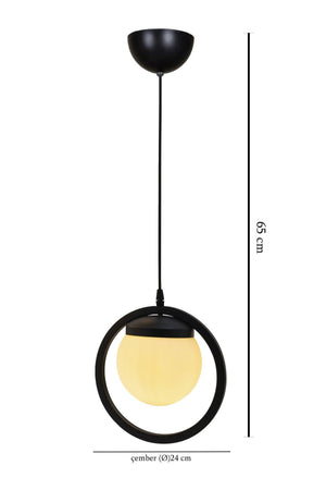 Single Black, White Glass Chandelier-modern-industrial-sarkıt Avize-salon-mutfak-child Room-Gutter Room - Swordslife