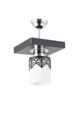 Single Modern Sport Model Square Tray Crowned Black Chandelier - Swordslife