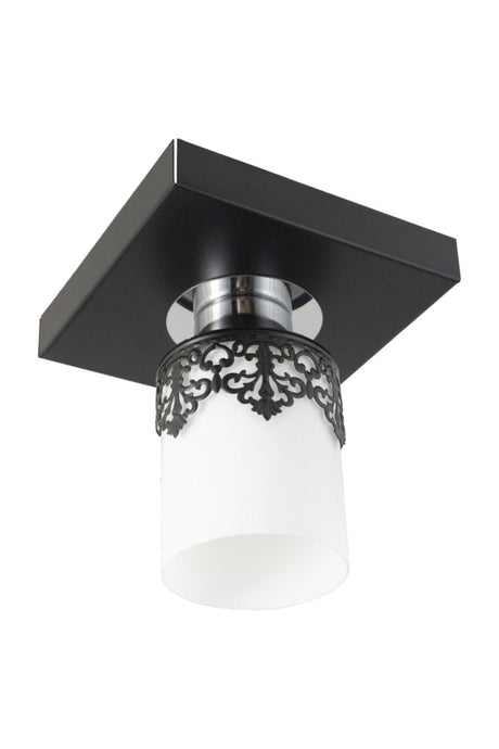 Single Modern Sport Model Square Tray Crowned Black Chandelier - Swordslife