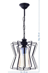 Single Pear Glass Black Chandelier - Swordslife