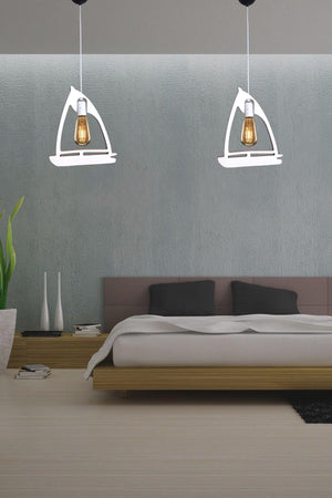 Single Pendant Sailboat Chandelier Decorative Lux Retro Lamp - Swordslife