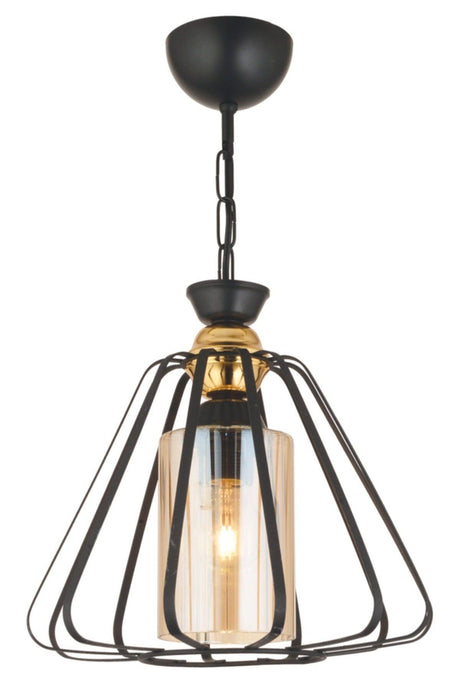 Single Tower Black Modern Downward Facing Chandelier - Swordslife