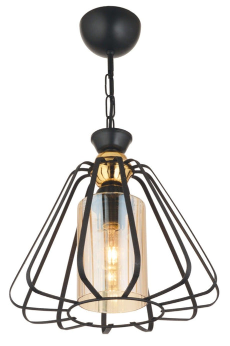 Single Tower Black Modern Downward Facing Chandelier - Swordslife