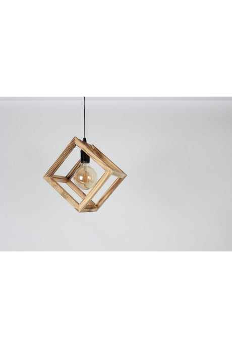 Single Wooden Cube Chandelier - Swordslife