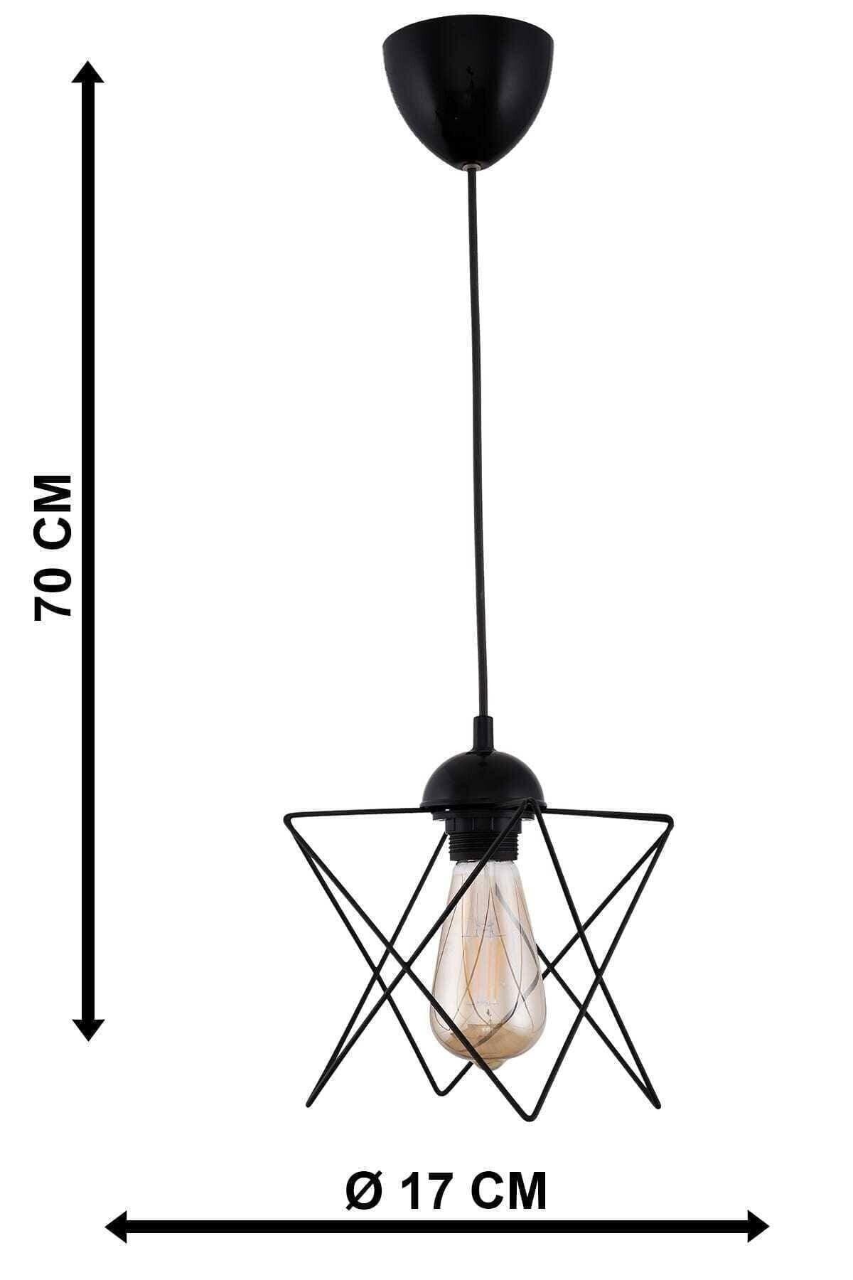 Single Zigzag Schwarz Anhänger Kronleuchter Wohnzimmer, Küche, Antre, Korridor - Swordslife