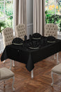 Black 12 Person Luxe Colber Table Cloth Set - Swordslife