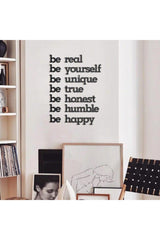 Black Be Real Be Yourself Written Wooden Painting Graffiti - Swordslife