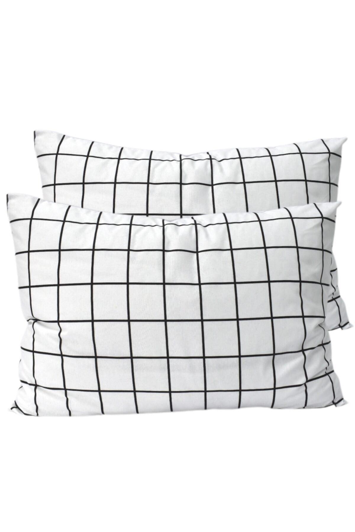 Black Checked Oversized Fabric Elastic Bed Sheet 180x200 - Swordslife