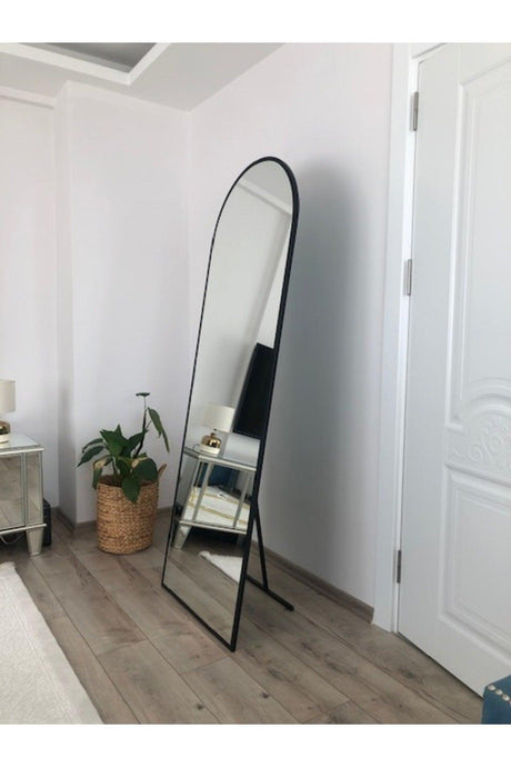 Black Metal Framed Leg Oval Full Length Mirror 180*60 Cm - Swordslife