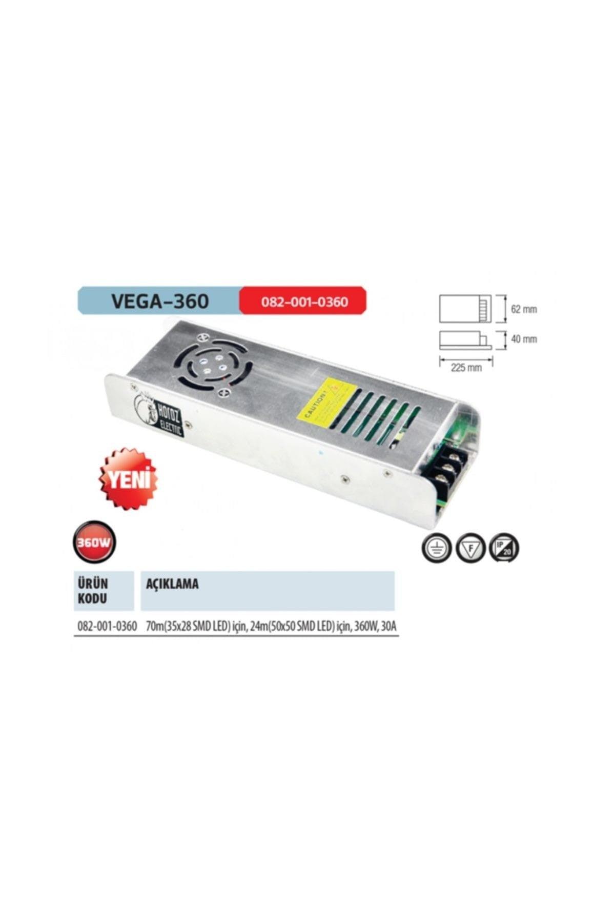 Slim Type Led Strip Transformer Vega-360 12V DC 30