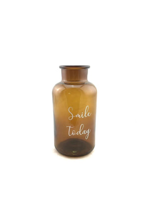 Smile Today Amber Glass Vase - Swordslife