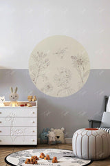 Soft Beige Round Circle Wall Sticker - Swordslife