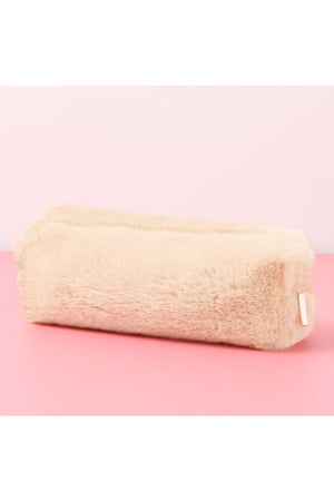 Soft Color Cream Plush Pencil Case Pen Holder Hand
