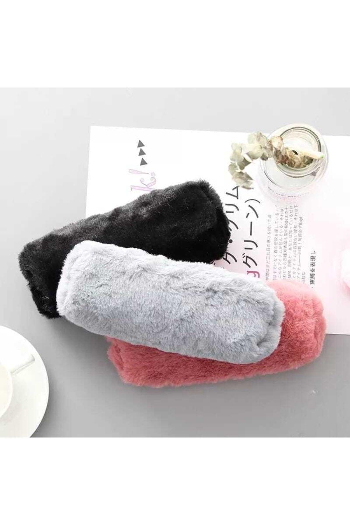 Soft Color Dried Rose Plush Pencil Case