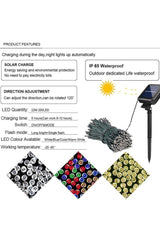 Solar Solar Powered Outdoor Garden 8 Modes