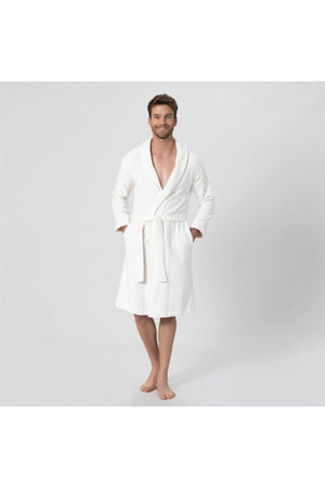 Solid Unisex Bathrobe Ecru